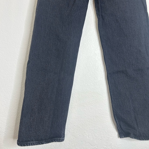 Levi's Black Ribcage Straight Ankle Leg Jeans Classic Style - Picture 12 of 13